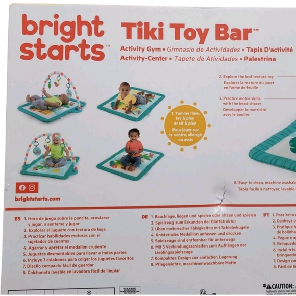 Bright Starts Tiki Toy Bar Baby Activity Gym & Tummy Time Mat New. - Picture 12 of 13